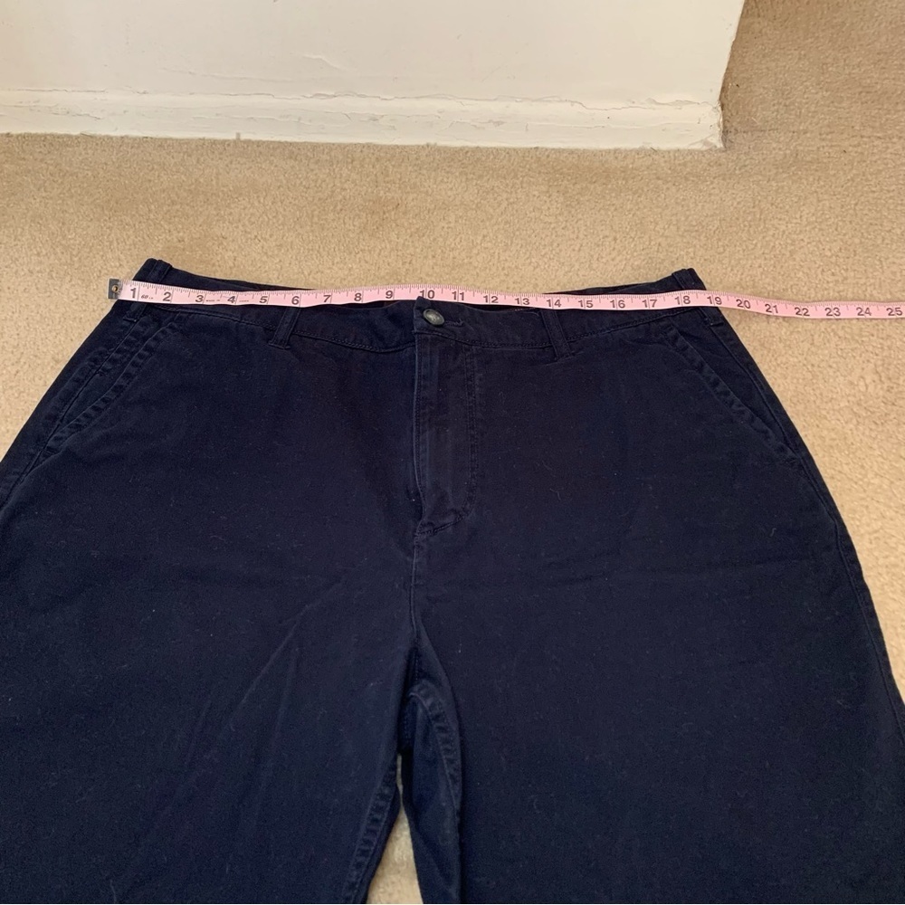 Black Brown 1826 Navy Flat Front Chino Short- 38 - Picture 10 of 15